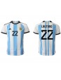 Billige Argentina Lautaro Martinez #22 Hjemmedrakt VM 2022 Kortermet